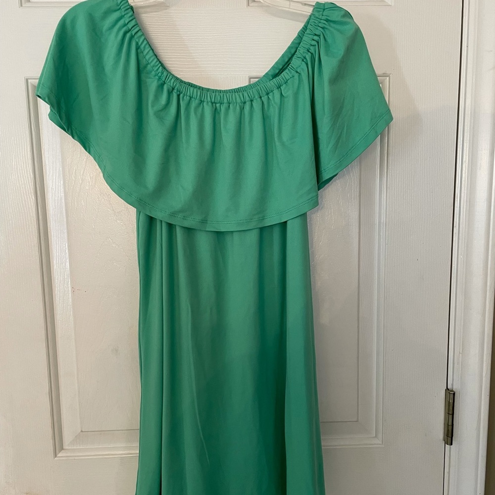 As U Wish Mint Green Off Shoulder Mini Dress‎